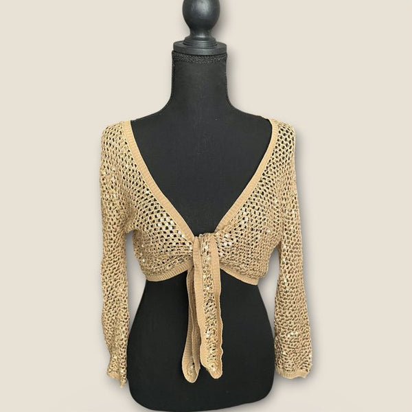 Gold sequins women's top (small-medium)
